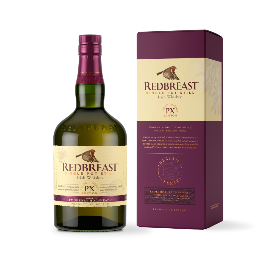 Redbreast Single Pot Still Irish Whiskey PX Edition Finished in PX Sherry Hogsheads 750ml Glass_bottle Liquor Irish Whiskey Drinkun.com